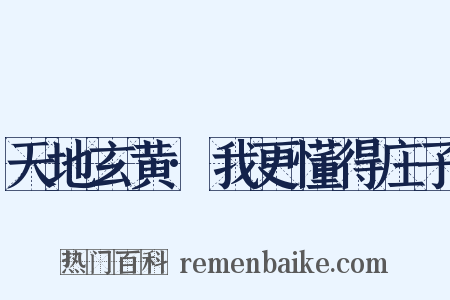 天地玄黄·我更懂得庄子是什么意思的图片
